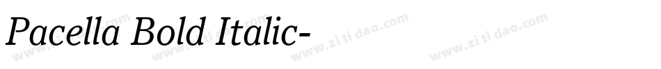Pacella Bold Italic字体转换